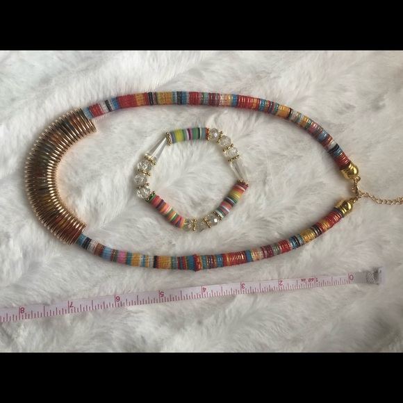 Colorful Necklace and bracelet set. - Picture 3 of 7